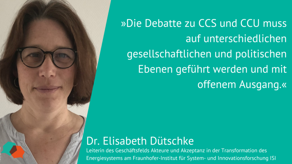 Links ein Bild von Dr. Elisabeth Dütschke. Rechts ihr Zitat: 
